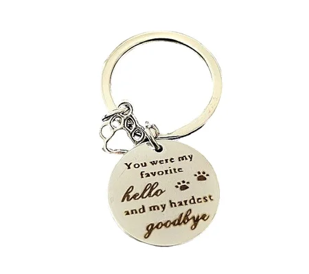 Pet loss memorial keyring Dog, Cat, Rabbit