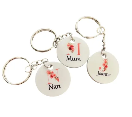 Personalised Initial and Name Keyring