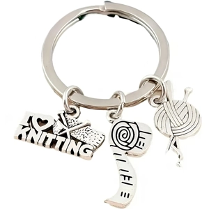 I Love Knitting Themed Keyring
