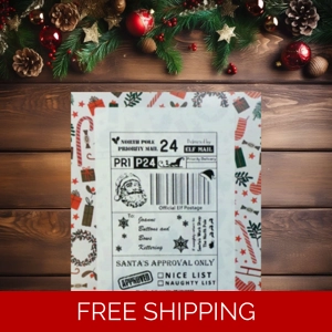 Personalised Santa Claus Novelty Christmas Postage Shipping Labels