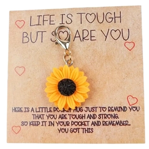 Life is tough Sunflower Keyring
