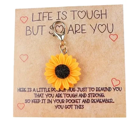 Life is tough Sunflower Keyring