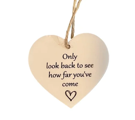Only look back to see how far you've come Sign