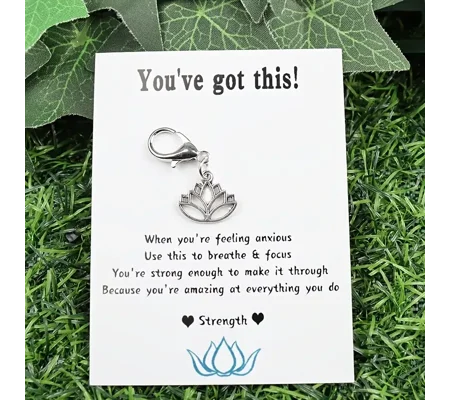 You've got this Lotus flower Keyring Clip