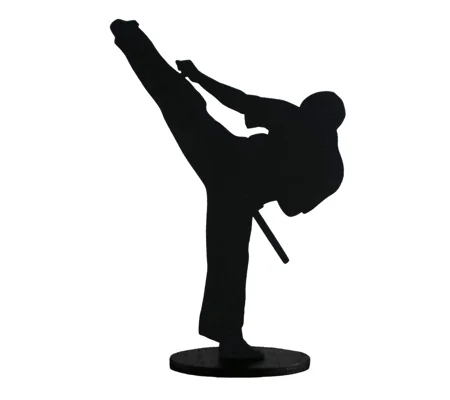 Male Martial Arts Silhouette Figure Karate Kung Fu Taekwondo