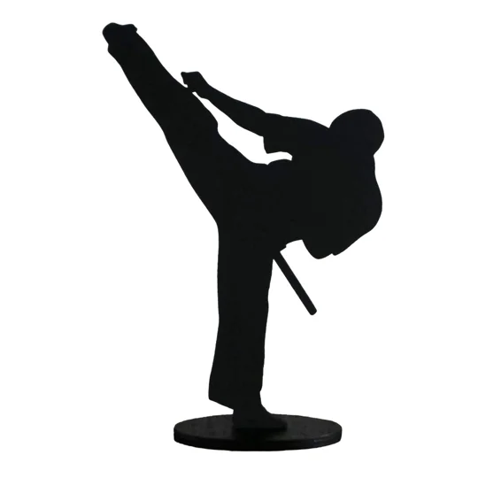 Male Martial Arts Silhouette Figure Karate Kung Fu Taekwondo