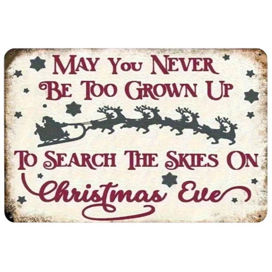 May you never be too old Christmas Sign