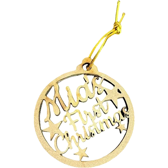 Wooden Lasercut Personalised Christmas Bauble