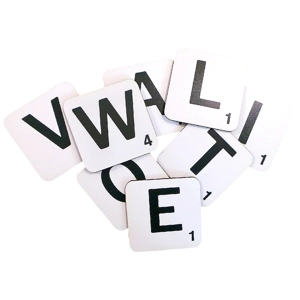 Scrabble Alphabet Letter Drinks Coasters - All Letters Ava..