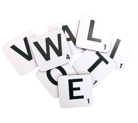 Scrabble Alphabet Letter Drinks Coasters - All Letters Available
