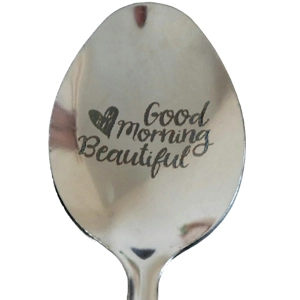 Good Morning Beautiful Metal Spoon