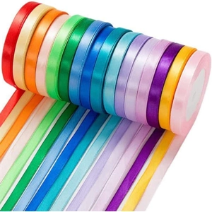 6mm Double Sided Satin Ribbon Sold Per Meter Craft, Hairba..