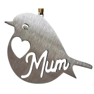 Mum Stainless Steel Robin Hanging Ornament Gift