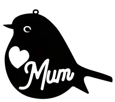 Mum Robin Hanging Ornament Gift
