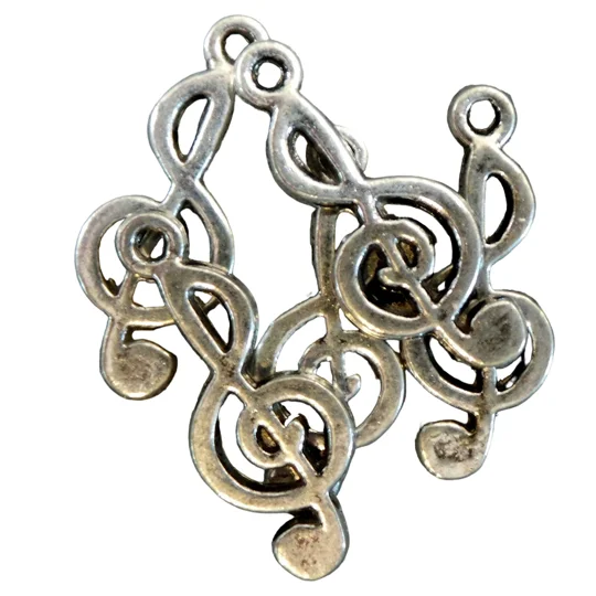 musical treble clef charms