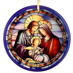 Jesus, Mary , Nativity Suncatcher,
