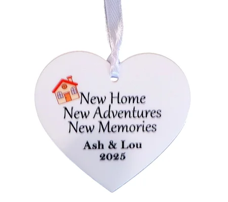 Personalised New home, New Adventures - Heart Sign