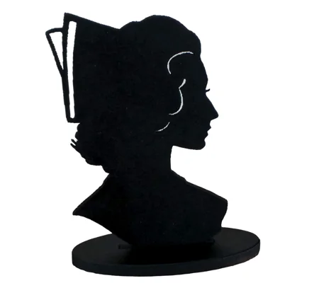 Silhouette NHS Nurse Figure Vintage Style