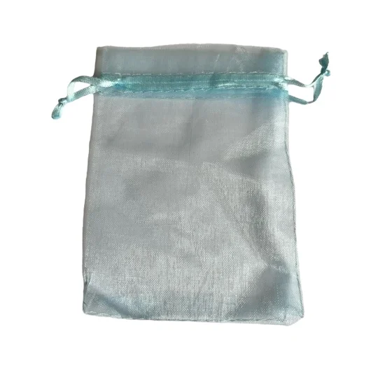 Light Blue Organza Bags single