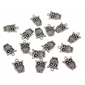Owl Metal Charms x 5