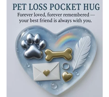 Pet Loss Pocket Hug and Worded Card