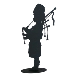Scottish Piper Silhouette Figure