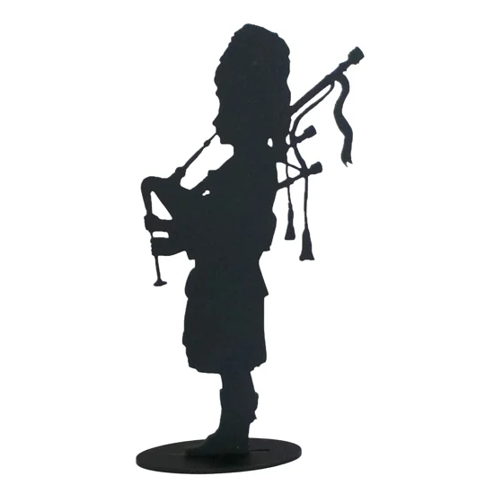 Scottish Piper Silhouette Figure