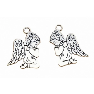 Praying Angel Metal Charms x 5