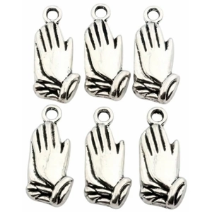 Praying Hands Metal Charms x 5