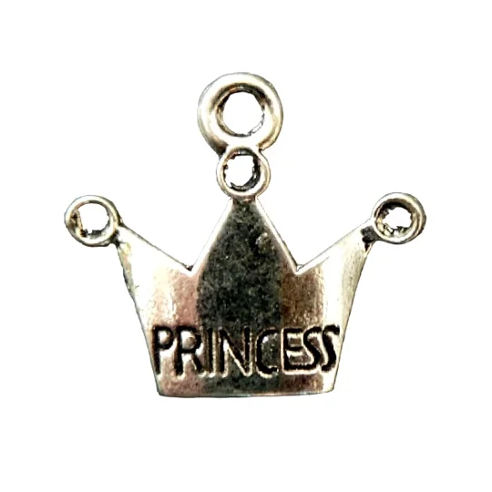 Princess Crown Metal Charm Single