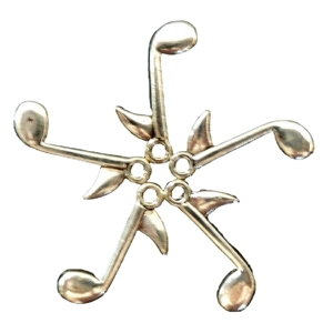 5 x Quaver Musical Note Metal Charm