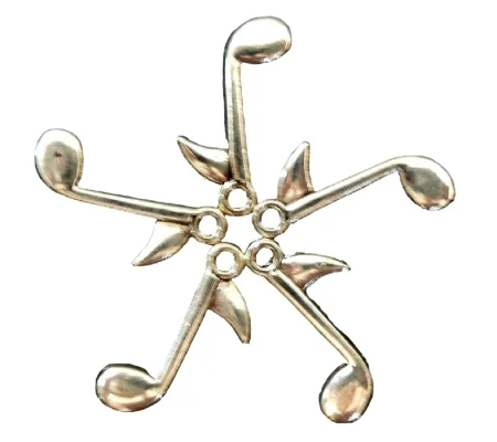 5 x Quaver Musical Note Metal Charm