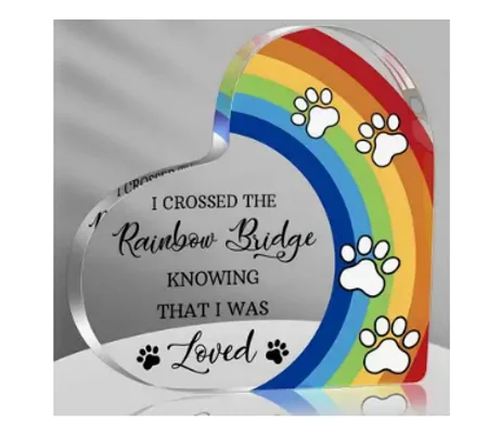 Rainbow bridge Heart Coaster / Sign