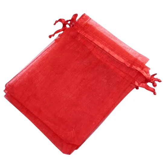5 x Red Organza Bag