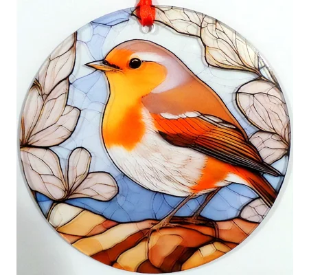 Robin British Birds Suncatcher 14cm