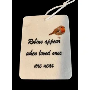 AIr freshener robins appear when loved ones are near
buttons and bows Kettering Northants