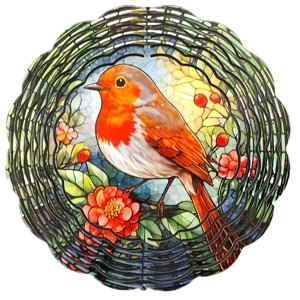 Robin Metal Wind Spinner Ornament