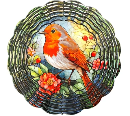 Robin Metal Wind Spinner Ornament