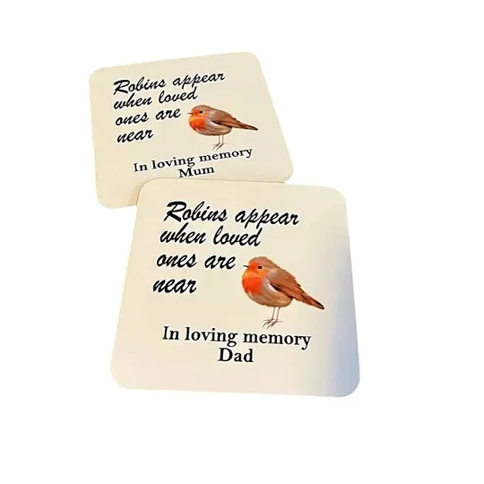 Robins appear coaster
Buttons and Bows Kettering Northamptonshire