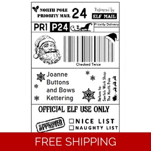 Personalised Santa Claus Novelty Christmas Postage Shipping Labels