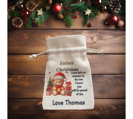 Personalised Dummy for Father Christmas Santa bag