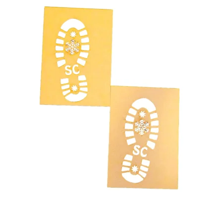 Father Christmas Santa and Elves Footprint Template