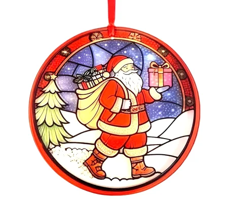 Father Christmas Santa Suncatcher 14cm