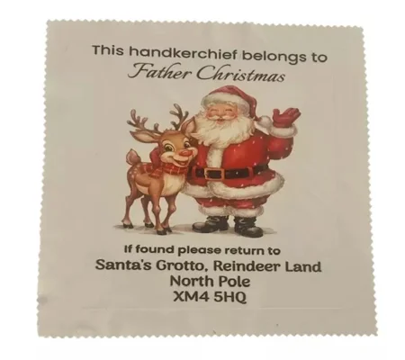 Father Christmas Santa Lost Handkerchief. Please return To North Pole.