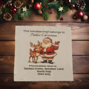 Father Christmas Santa Lost Handkerchief. Please return To..