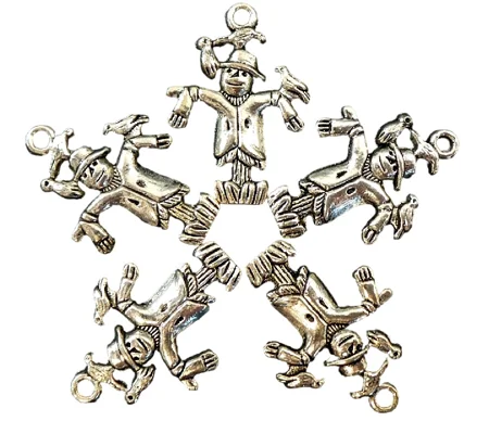 5 x Scarecrow Metal Charms,