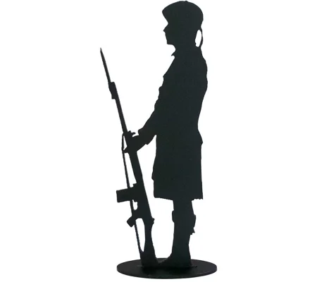 Silhouette Scottish Soldier with Rifle