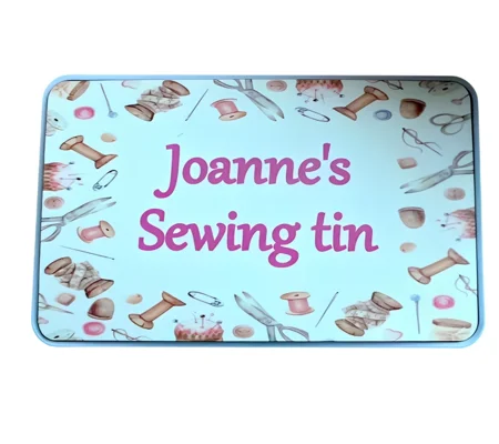Personalised Sewing Box Rectangle Tin