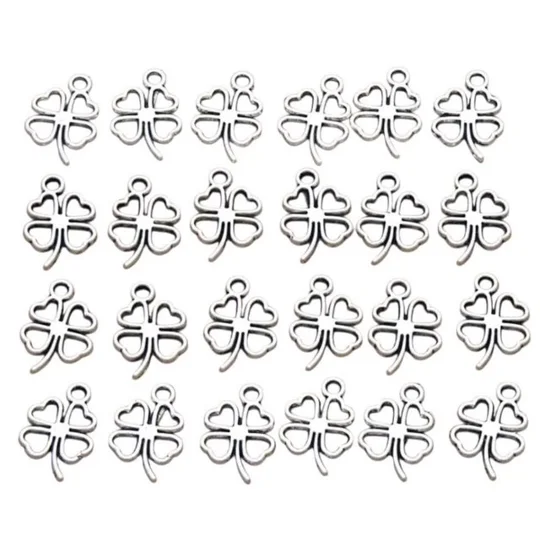 Filagree Lucky 4 Leaf Clover metal charms Buttons and bows Kettering Northamptonshire