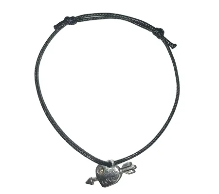 Heart and Arrow Adjustable Friendship Bracelet